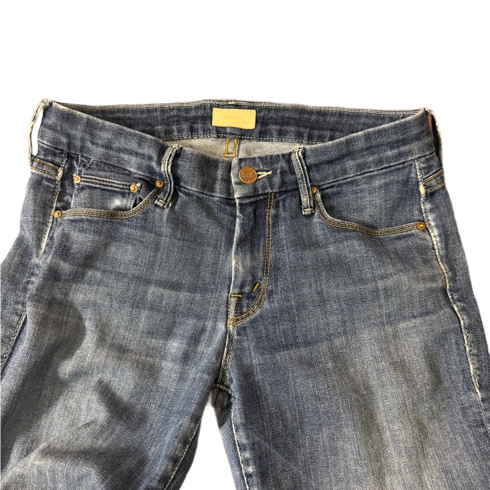 MOTHER Skinny Blue Denim Jeans -size 26 - Picture 9 of 16